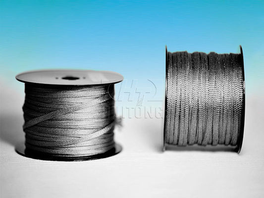 316L Stainless Steel Fiber Braided Rope Solid/Hollow Customizable Length for Various Uses
